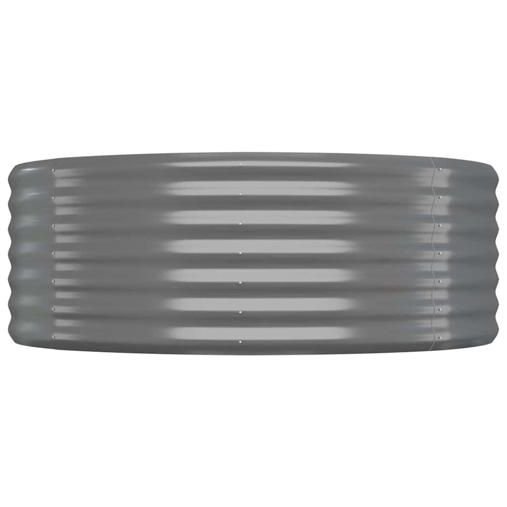 Letto Giardino Acciaio Verniciato a Polvere 100x100x36cm Grigio