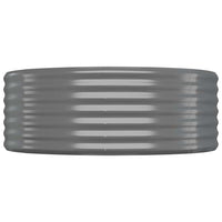 Letto Giardino Acciaio Verniciato a Polvere 100x100x36cm Grigio