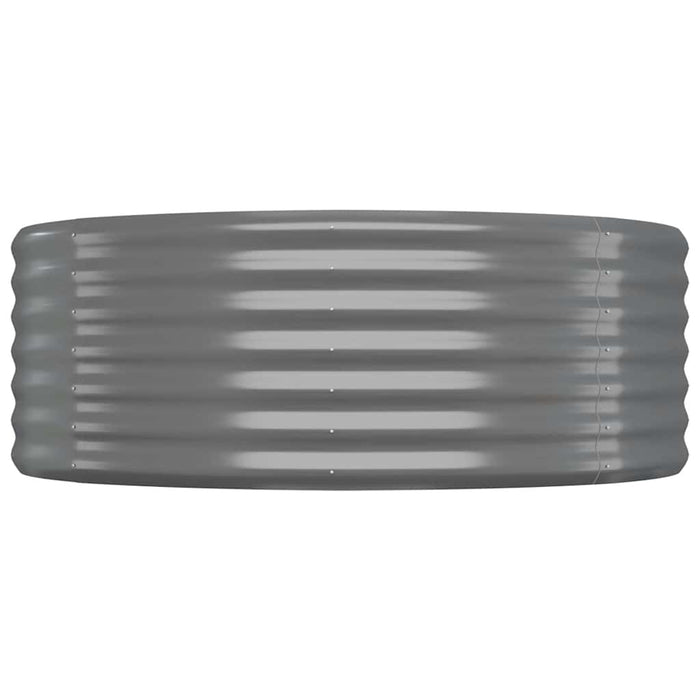 Letto Giardino Acciaio Verniciato a Polvere 100x100x36cm Grigio