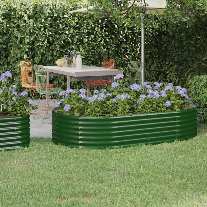 Letto Giardino Acciaio Zincato 175x100x36 cm Verde 318988