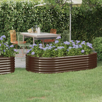 Letto Giardino Acciaio Zincato 175x100x36 cm Marrone 318990