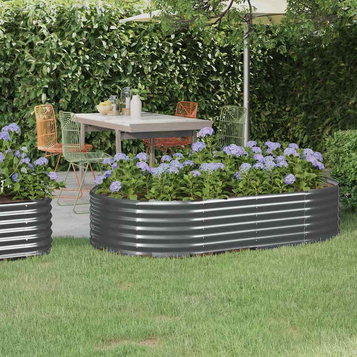 Vaso Giardino Acciaio Verniciato Polvere 175x100x36cm Antracite cod mxl 46276