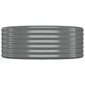 Letto Giardino Acciaio Verniciato a Polvere 249x100x36cm Grigio