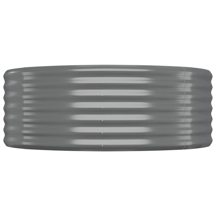 Letto Giardino Acciaio Verniciato a Polvere 249x100x36cm Grigio