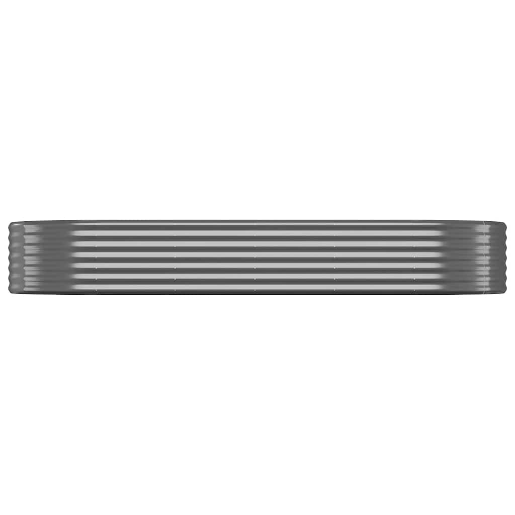 Letto da Giardino in Acciaio a Polvere 249x100x36 cm Antracite