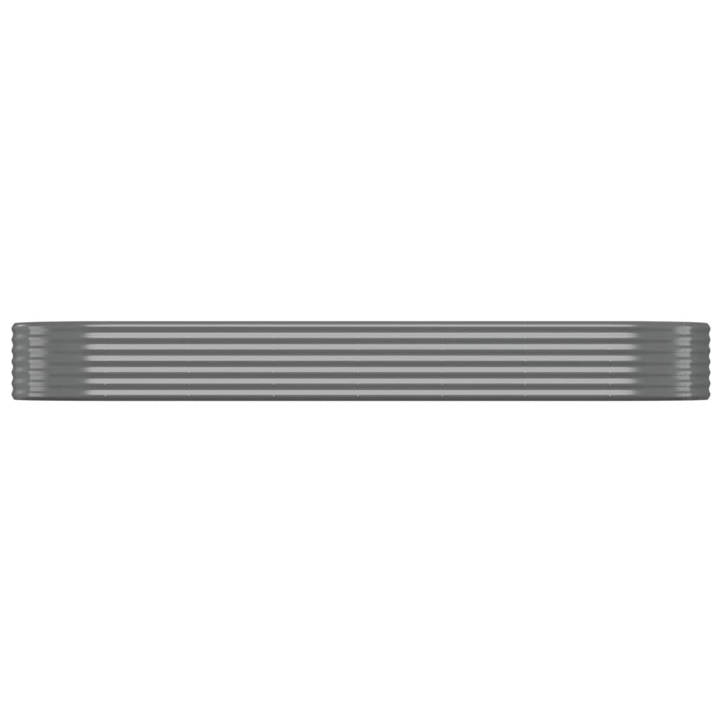 Vaso Giardino Acciaio Verniciato a Polvere 322x100x36 cm Grigio cod mxl 40091