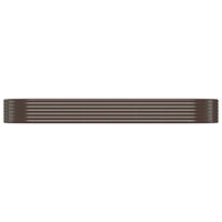 Letto Giardino Acciaio Verniciato Polvere 322x100x36 cm Marrone