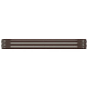 Letto Giardino Acciaio Verniciato Polvere 322x100x36 cm Marrone