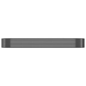 Letto da Giardino in Acciaio a Polvere 322x100x36 cm Antracite