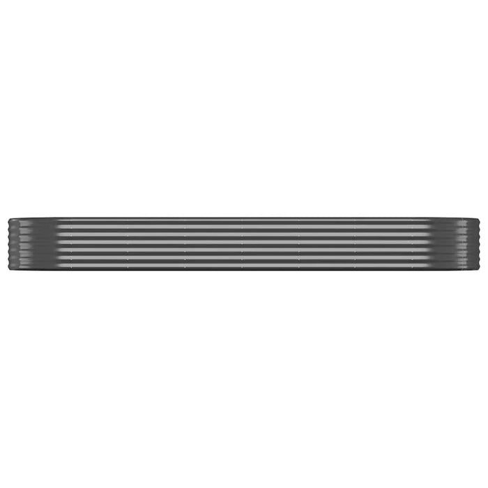 Letto da Giardino in Acciaio a Polvere 322x100x36 cm Antracite