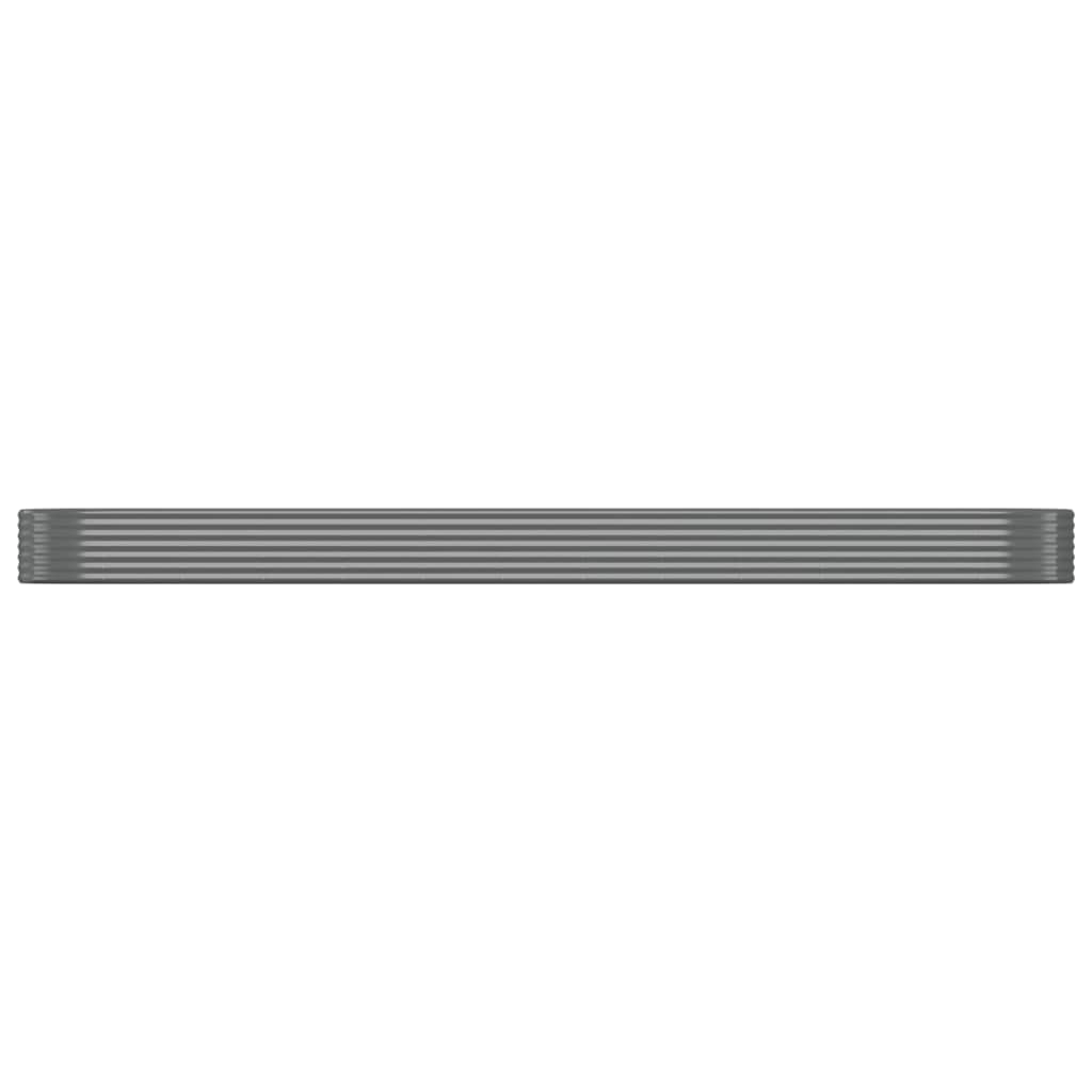 Vaso da Giardino Acciaio Verniciato Polvere 507x100x36cm Grigio