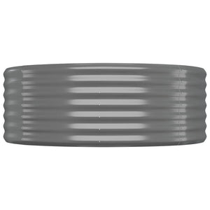 Vaso da Giardino Acciaio Verniciato Polvere 507x100x36cm Grigio