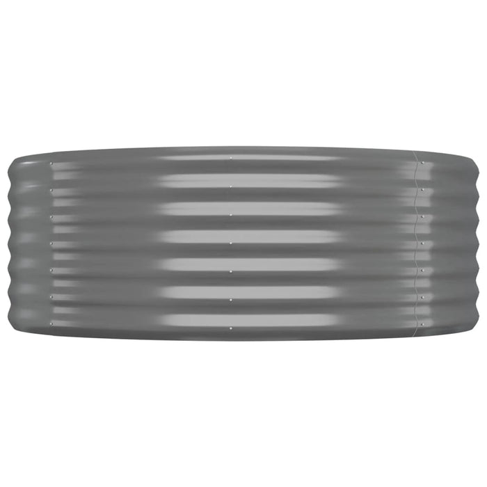 Vaso da Giardino Acciaio Verniciato Polvere 507x100x36cm Grigio