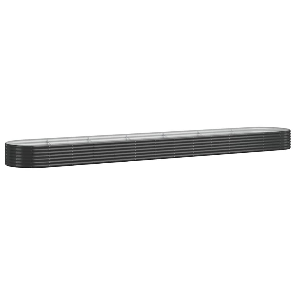 Portavaso per fioriera aiuola rialzata piante fiori terrazza giardino giardino acciaio verniciato a polvere antracite 02_0039495