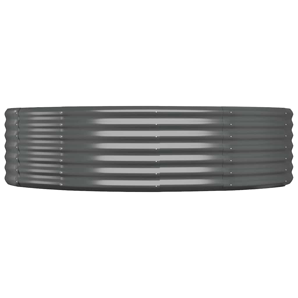 Vaso Giardino Acciaio Verniciato Polvere 140x140x36cm Antracite cod mxl 53919