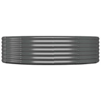 Vaso Giardino Acciaio Verniciato Polvere 140x140x36cm Antracite cod mxl 53919