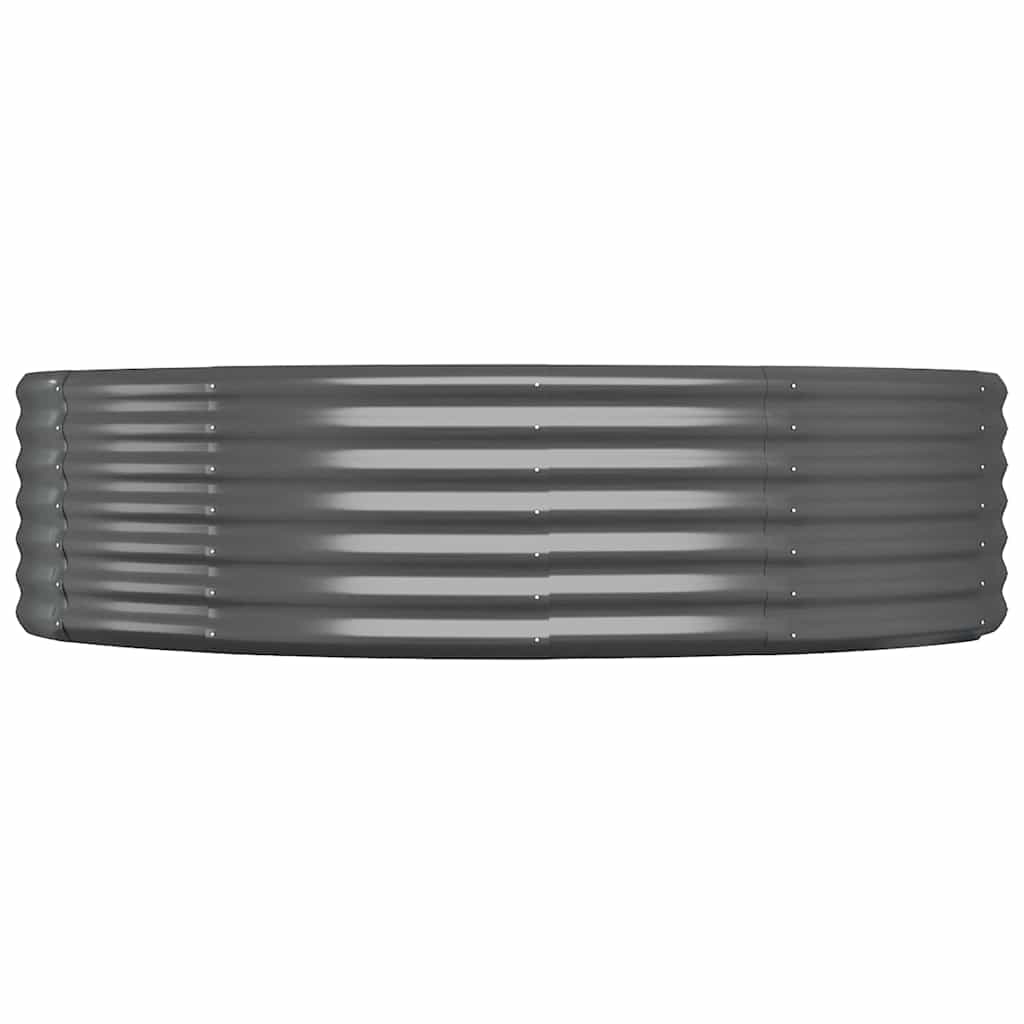 Vaso Giardino Acciaio Verniciato Polvere 214x140x36cm Antracite cod mxl 39883