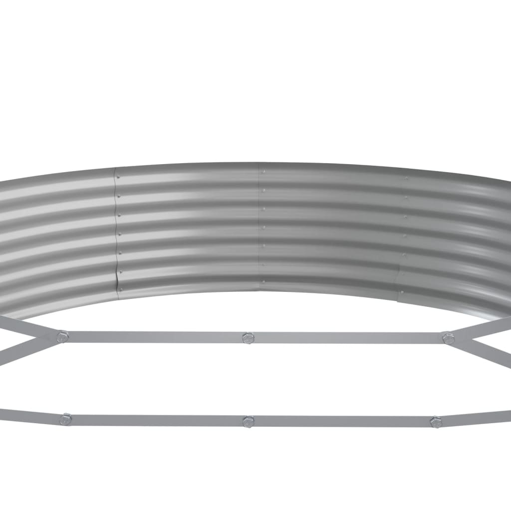 Letto Giardino Acciaio Zincato 296x140x36 cm Marrone 319030