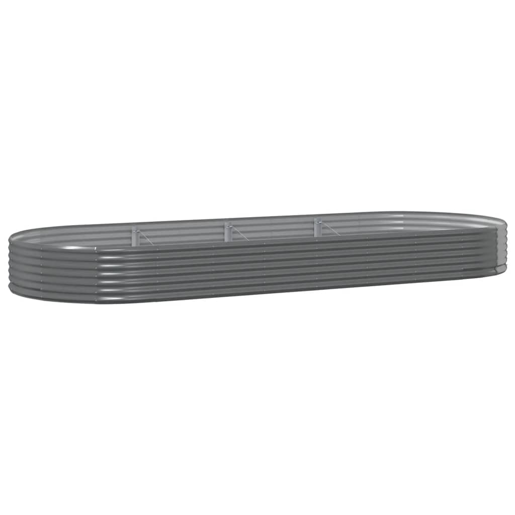 Vaso Giardino Acciaio Verniciato a Polvere 373x140x36 cm Grigio cod mxl 66666