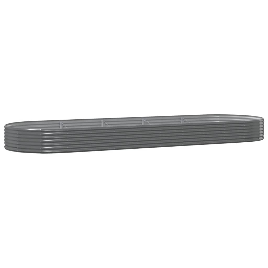 Vaso Giardino Acciaio Verniciato a Polvere 450x140x36 cm Grigio cod mxl 66612