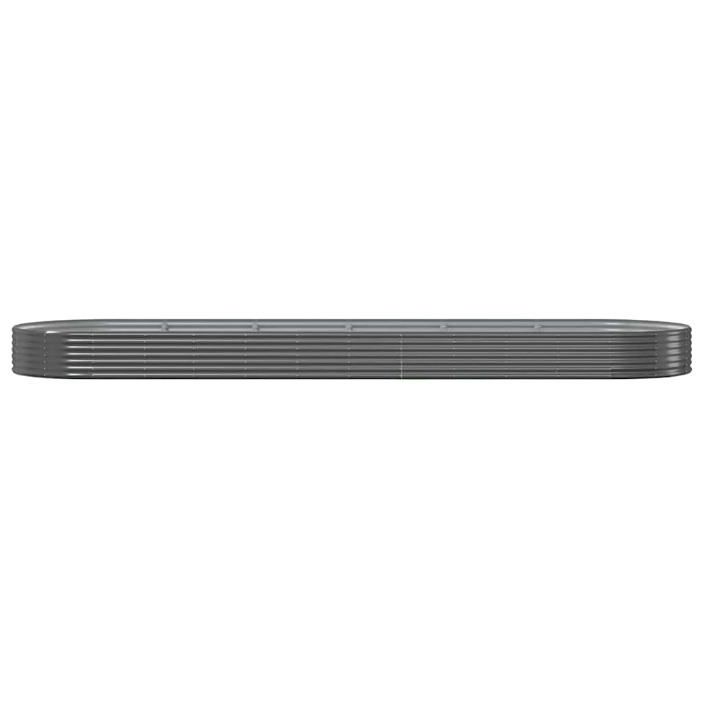 Vaso Giardino Acciaio Verniciato Polvere 523x140x36cm Antracite cod mxl 66614