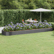 Letto da Giardino in Acciaio Zincato 523x140x36 cm Antracite 319046