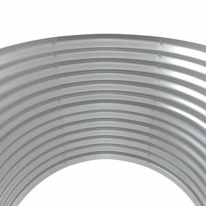 Letto Giardino Acciaio Verniciato a Polvere 100x100x68cm Grigio