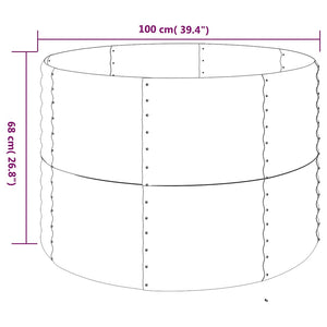 Letto Giardino Acciaio Zincato 100x100x68 cm Marrone 319055