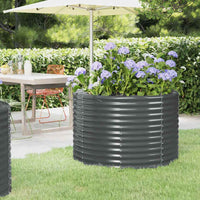 Vaso Giardino Acciaio Verniciato Polvere 100x100x68cm Antracite cod mxl 50618