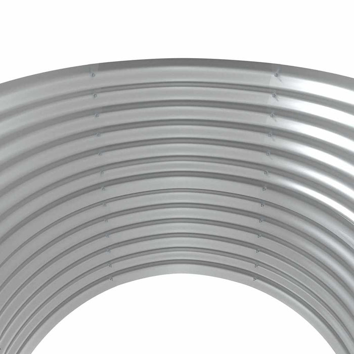 Letto Giardino Acciaio Zincato 100x100x68cm Argento 319057