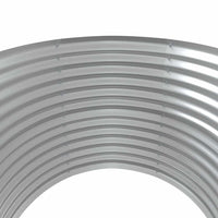 Vaso Giardino Acciaio Verniciato a Polvere 100x100x68cm Argento cod mxl 39839