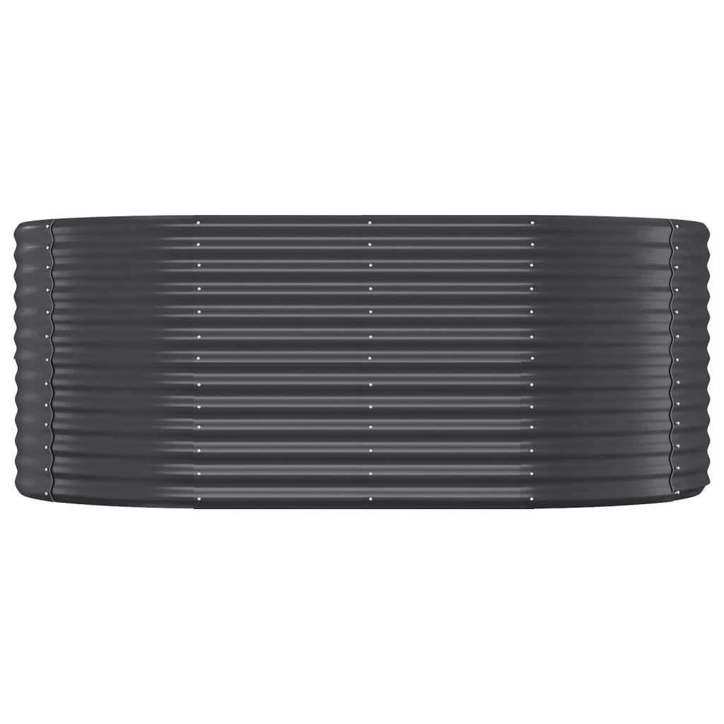 Portavaso per fioriera aiuola rialzata piante fiori terrazza giardino giardino acciaio verniciato a polvere antracite 02_0039494