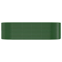 Vassoio per fioriera aiuola rialzata piante fiori terrazza giardino giardino acciaio verniciato a polvere 249 x 100 x 68 cm verde 02_0039613