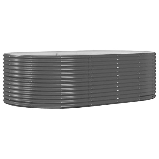 Letto Rialzato da Giardino Antracite 212x140x68 cm Acciaio Zincato 319096