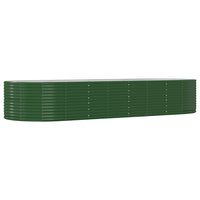 Fioriera Giardino Verde 367x140x68cm Acciaio Verniciato Polvere cod mxl 66741