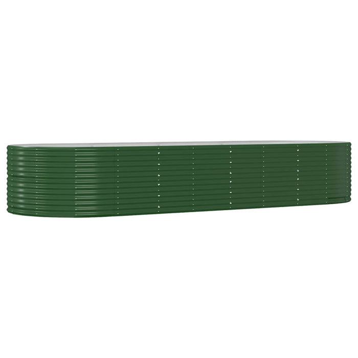 Fioriera Giardino Verde 367x140x68cm Acciaio Verniciato Polvere cod mxl 66741
