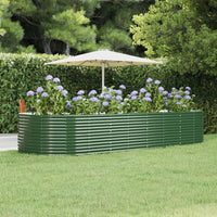Fioriera Giardino Verde 367x140x68cm Acciaio Verniciato Polvere cod mxl 66741