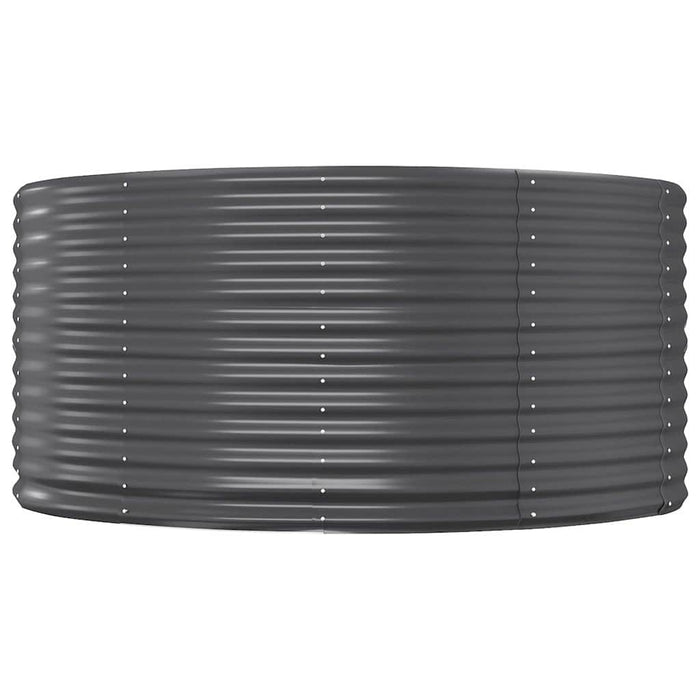 Vaso Giardino Antracite 367x140x68 Acciaio Verniciato a Polvere