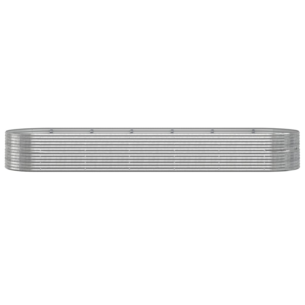 Letto Giardino Acciaio Verniciato Polvere 510x140x68 cm Argento 319117