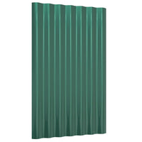 Pannelli Tetto 12pz Acciaio Verniciato a Polvere Verde 60x36 cm cod mxl 68640