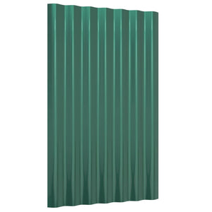 Pannelli Tetto 12pz Acciaio Verniciato a Polvere Verde 60x36 cm cod mxl 68640