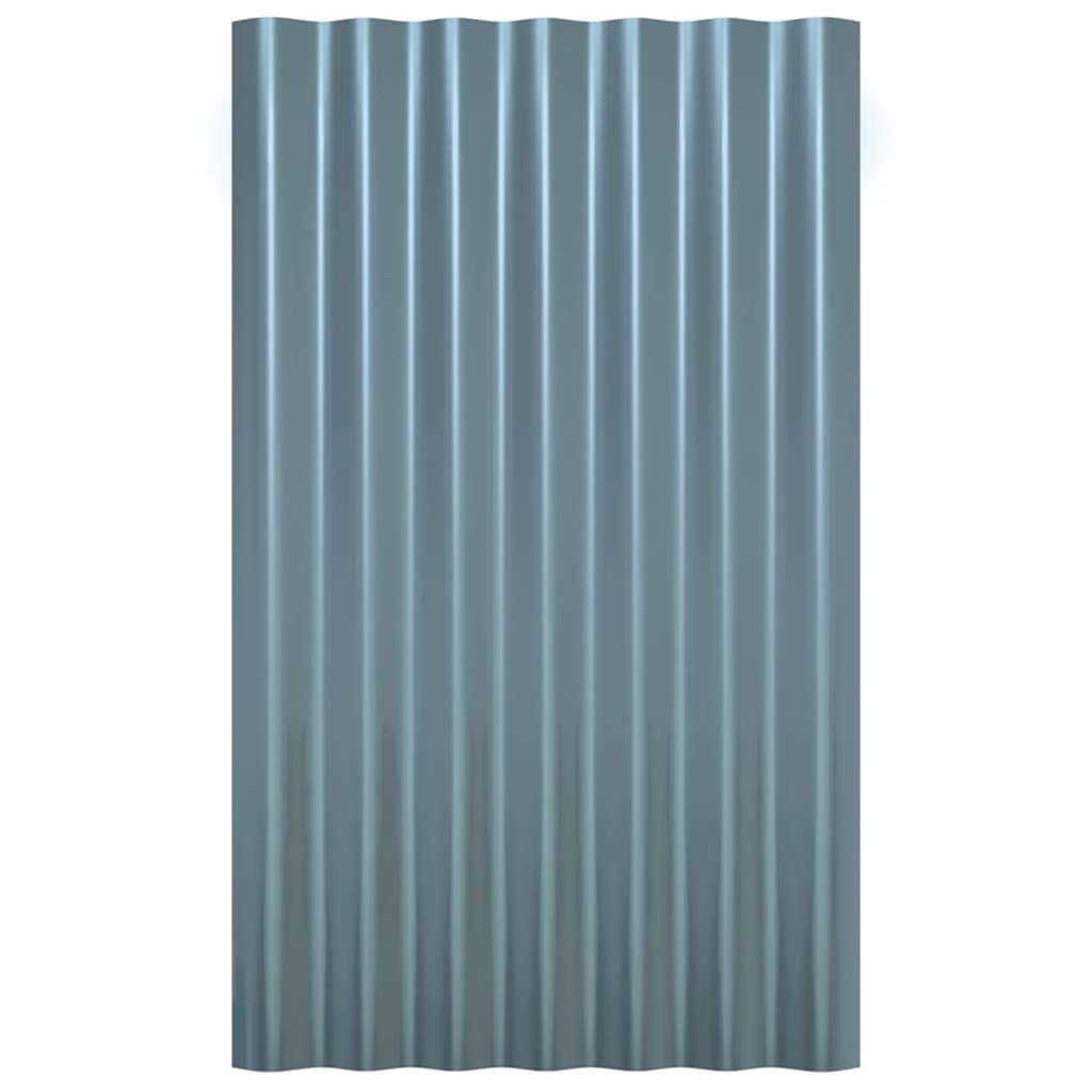 Pannelli Tetto 12pz Acciaio Verniciato a Polvere Grigio 60x36cm cod mxl 64818