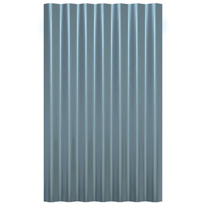 Pannelli Tetto 12pz Acciaio Verniciato a Polvere Grigio 60x36cm 319124