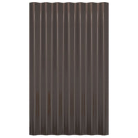 Pannelli Tetto 12pz Acciaio Verniciato Polvere Marrone 60x36 cm cod mxl 67574