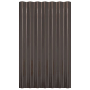 Pannelli Tetto 12pz Acciaio Zincato Marrone 60x36 cm 319125