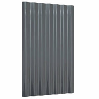 Pannelli Tetto 12 pz Acciaio Verniciato Polvere Antracite 60x36 cod mxl 70724