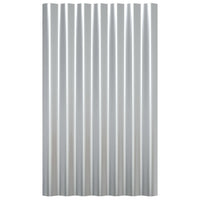 Pannelli Tetto 12pz Acciaio Zincato Argento 60x36 cm 319127