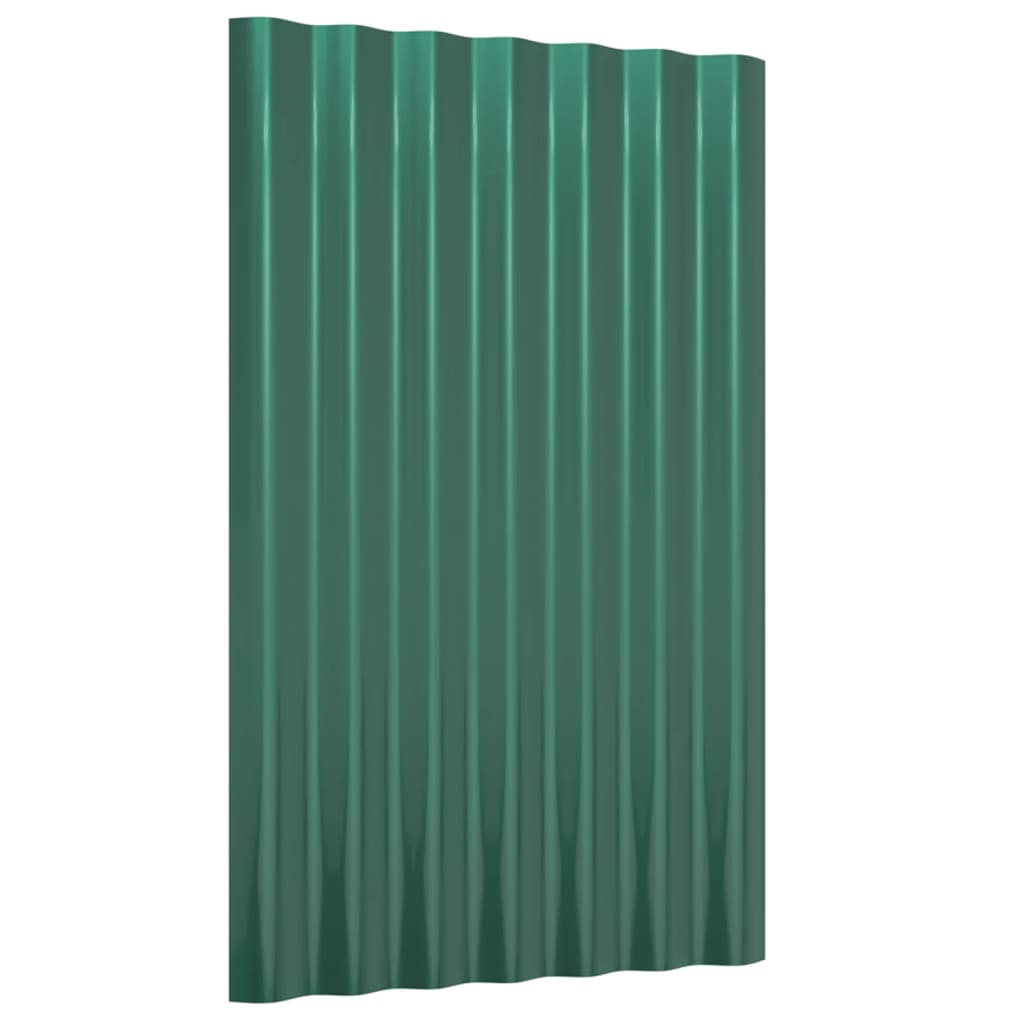 Pannelli Tetto 36pz Acciaio Verniciato a Polvere Verde 60x36 cm cod mxl 58183