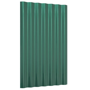 Pannelli Tetto 36pz Acciaio Verniciato a Polvere Verde 60x36 cm cod mxl 58183