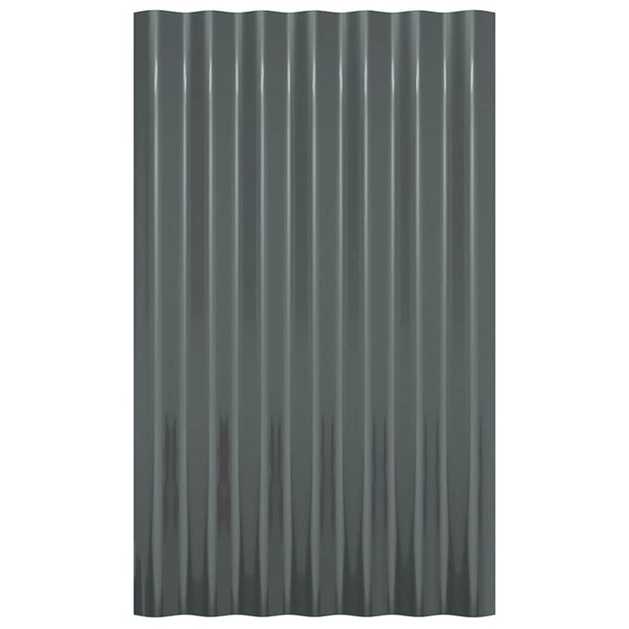 Pannelli Tetto 36pz Acciaio Zincato 60x36 Antracite 319131